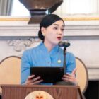 Ketua Dewan Komisioner OJK, Friderica Widyasari Dewi, pada acara London Climate Action Week (LCAW) 2026, di London, Inggris | humas ojk
