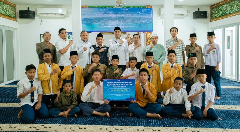 PT Pelindo Regional 2 Jambi menggelar doa bersama dan memberi santunan kepada anak yatim-piatu, Panti Asuhan Muhammadiyah Jambi | humas pelindo