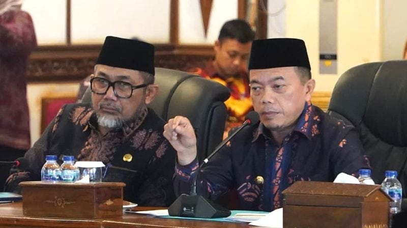 Gubernur Jambi, Al Haris, pada kegiatan evaluasi SAKIP 2025, di Auditorium Rumah Dinas Gubernur Jambi, Kamis | harun