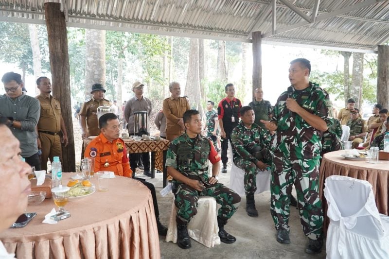 Pangkogabwilhan I Letjen TNI Kunto Arief Wibowo memaparkan pemanfaatan tanaman bambu untuk mengantisipasi karhutla | erit