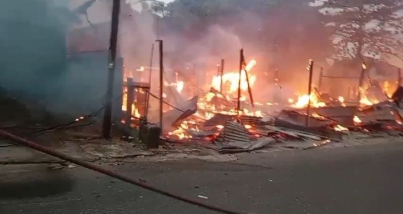 Kebakaran hebat di Jalan Pangeran Antasari, Talang Banjar, Jambi Timur, Selasa sore | asa