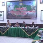 Rakor pembahasan perkembangan penanganan dan penanggulangan karhutla yang digelar secara nasional melalui video conference, Selasa | penrem