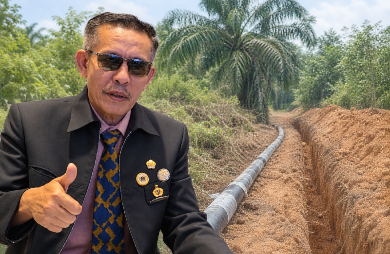 Mursyid Sonsang dan lahan penanaman pipa gas PT Olindo yang berkonflik | tim