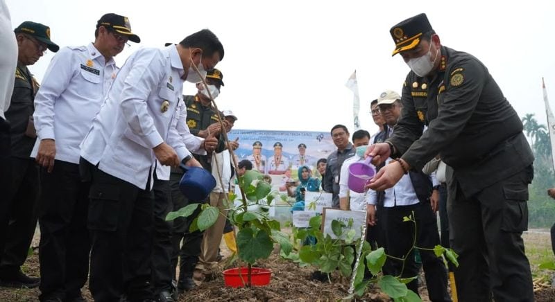 Gubernur Jambi mencanangkan Kampung Pangan Terpadu di Kelurahan Buluran Kenali, Telanaipura, Kota Jambi, Rabu | erit
