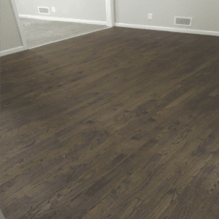 After room hardwood flooring installation