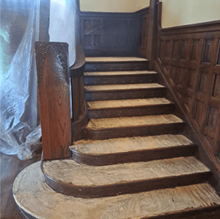 Before staircase restoration