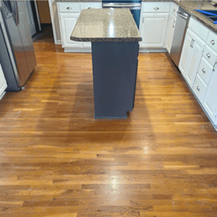Before kitchen hardwood flooring installation