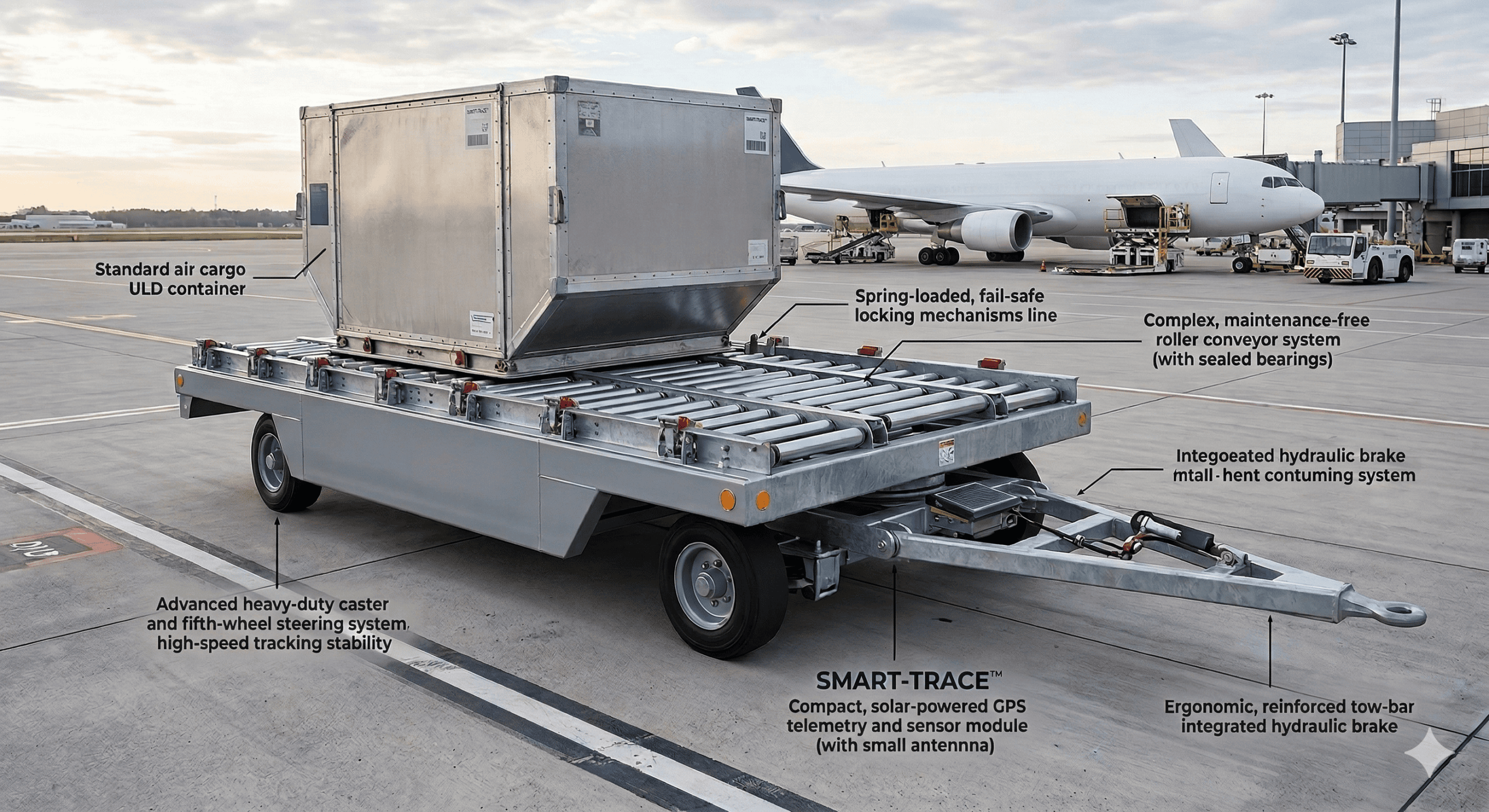 Heavy duty baggage cart
