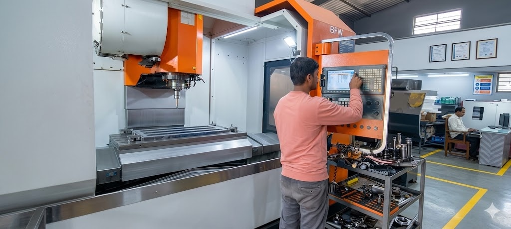 Operator at CNC machine