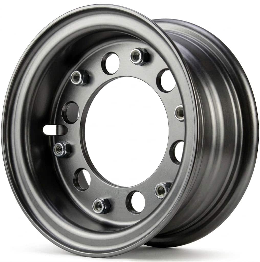 Steel wheel close up