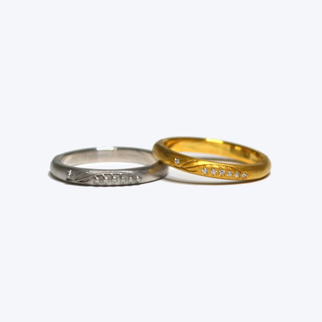 オーダー結婚指輪】鈴蘭(スズラン)リング | オーダーメイド・手作り 