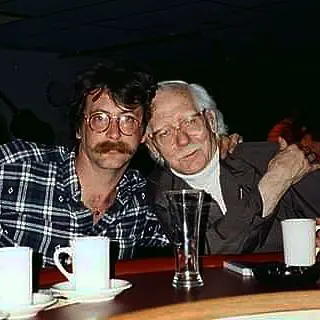 Herb Nelson Sr and Herb Nelson Jr at the bar