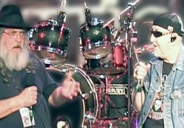 Joe being interviewed by Rock Talk's Rick Laroche at KOTA studios