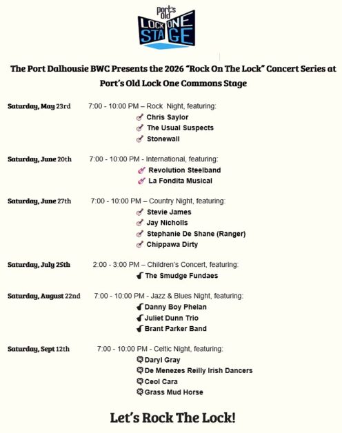 Concert Series 2026 Port Dalhousie