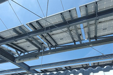 太陽光発電施設の防犯設備設置イメージ