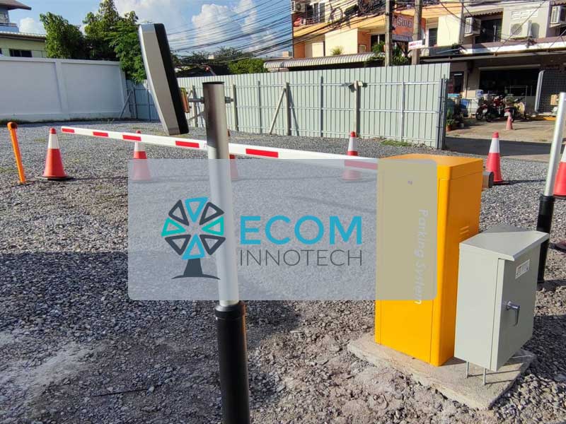 ติดตั้งชุดไม้แขนกั้นเปิดด้วยบัตร ให้กับบริษัท อีคอมอินโนเทค จำกัด