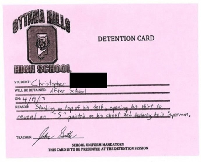 40 Hilarious Reasons Why Kids Got Detention