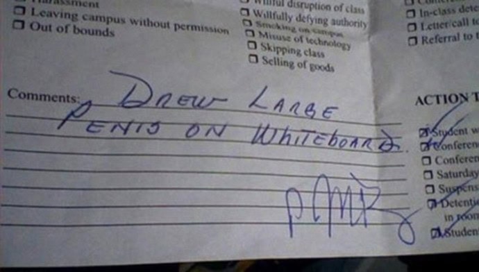 40 Hilarious Reasons Why Kids Got Detention
