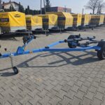 Przyczepa pod Skuter PL1/1S-750_K13 PODESTY , NIEBIESKA , PŁOZO ROLKI