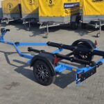 Przyczepa pod Skuter PL1/1S-750_K13 PODESTY , NIEBIESKA , PŁOZO ROLKI