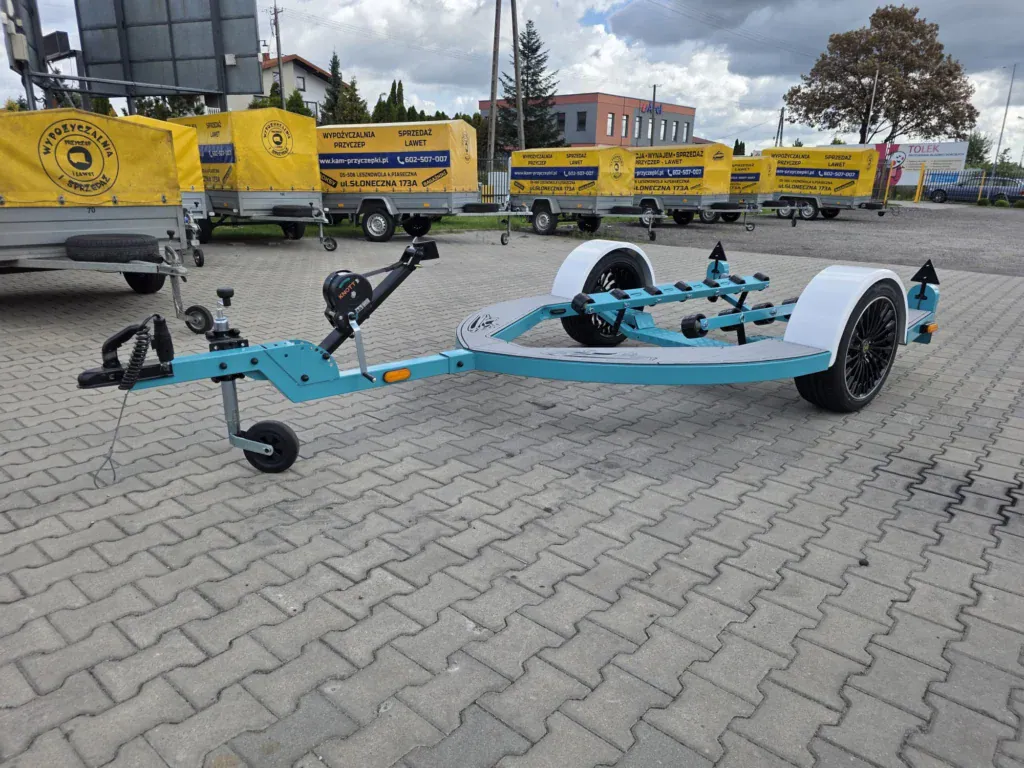Przyczepa pod skuter wodny KamCastom – turkus | koła 18 cali, obniżenie [PL1/1S-750_C]