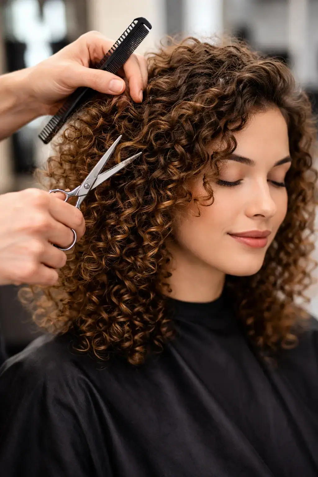 Dames krullen knippen
