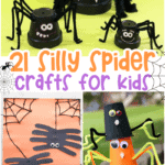 silly spider crafts collage with text