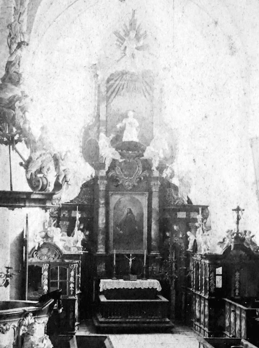 Historisches Foto – Gemälde als Altarbild