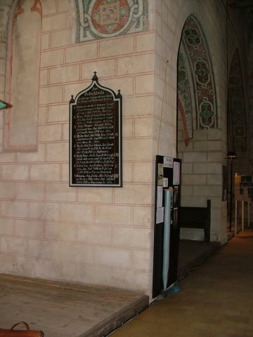 Restaurierte Tafel