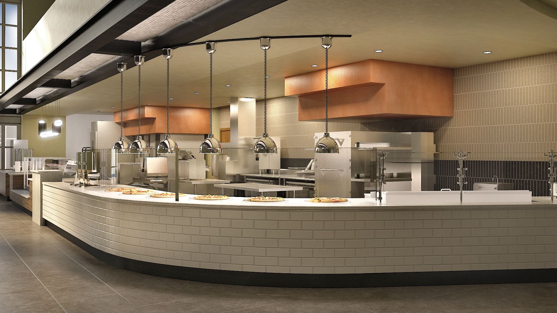 استشارات وتصميم مطابخ ساحة طعام (Food Court)