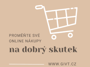 dobry-skutek-1 Nepřehlédněte! Nakupujete na internetu? Můžete nás pravidelně podporovat svými nákupy přes Givt, který spolupracuje s více než 2 000 nejznámějšími e-shopy. Stačí před každým nákupem navštívit www.givt.cz nebo si do prohlížeče přidat jejich šikovného Pomocníka a část peněz z vašich nákupů půjde na podporu naší organizace. Vy přitom nezaplatíte nic navíc! Pomocníka získáte zde: https://givt.cz/aplikace. Děkujeme, že na nás myslíte ❤