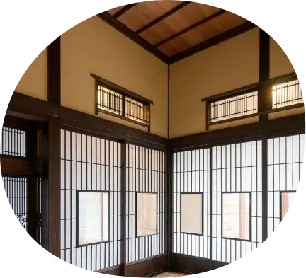 Japanese style interior design and construction using reclaimed timber