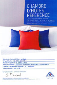 Label référence, Referenz-Label,reference label Gästezimmer La Cigale Provence en Provence Verte