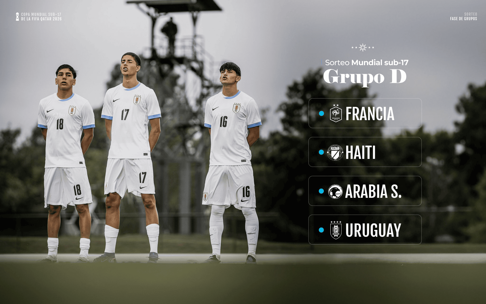 Uruguay Sub-17 ya conoce a sus rivales en el Mundial de Qatar 2026