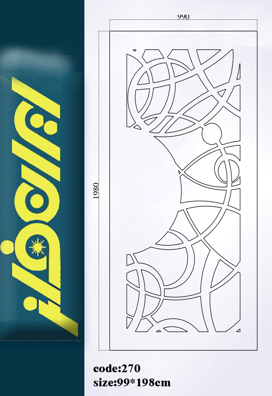 نقشه درب فلزی 270