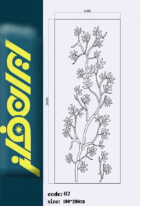 طرح درب برش cnc کد 412