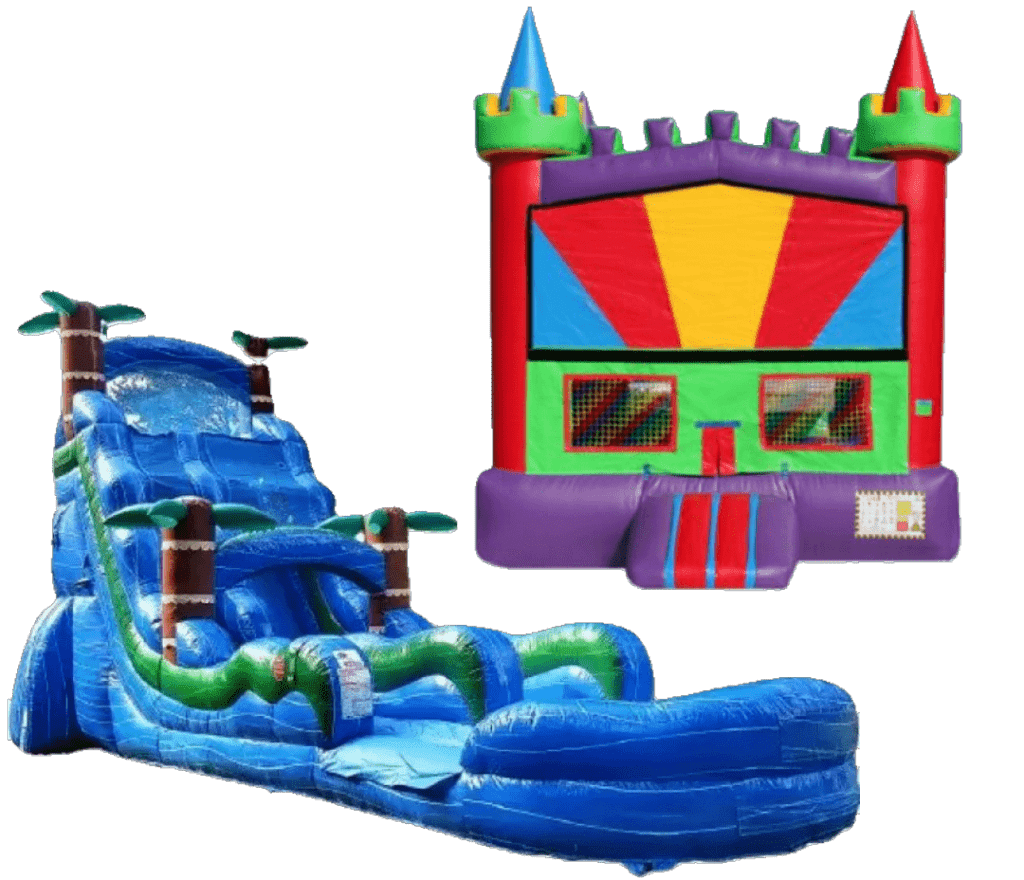 Home 1 Inflatable slide and bounce house