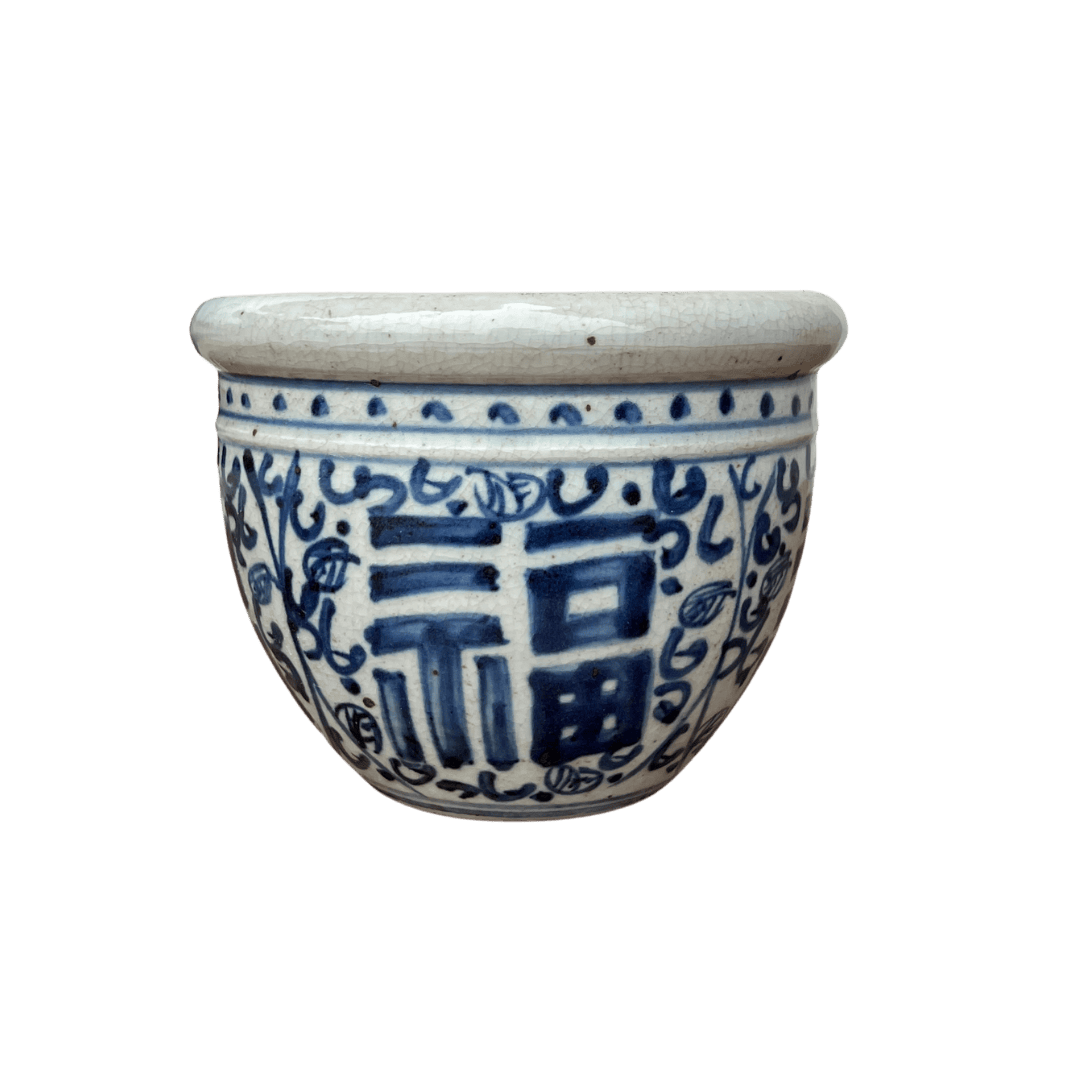 Cachepot With Happiness Motif