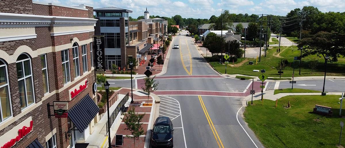 Downtown Holly Springs NC near Main Street