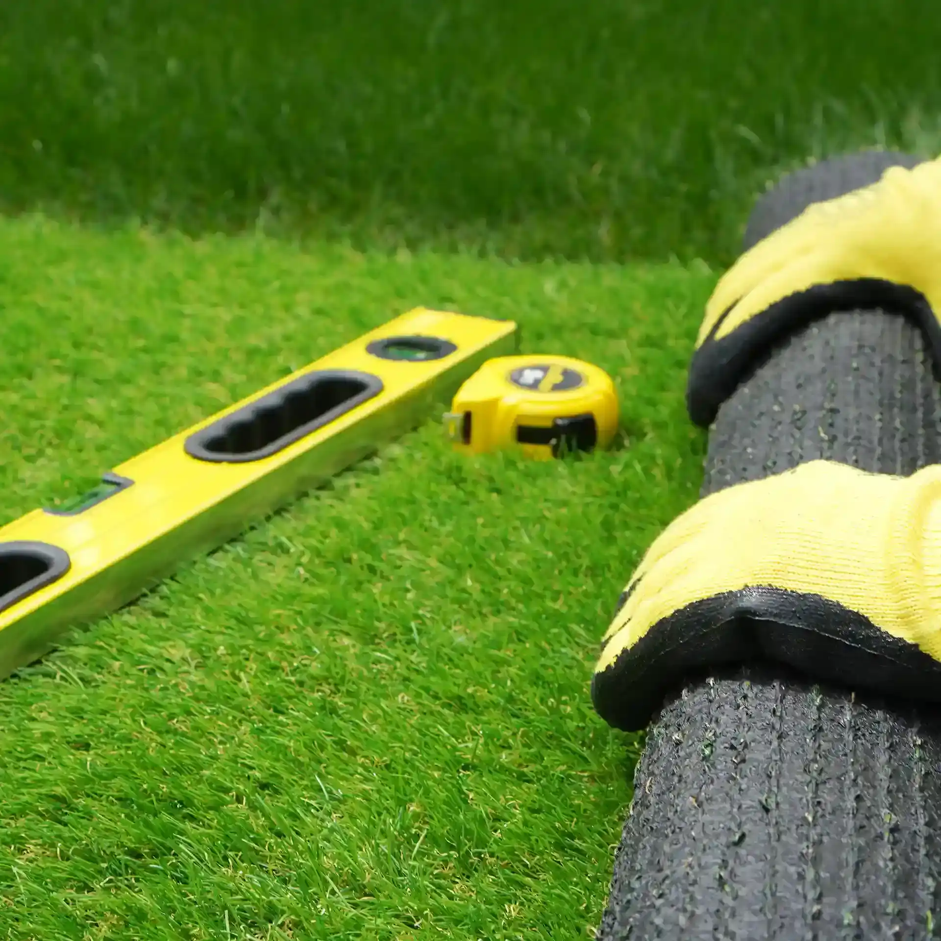 Professionally mowed lawn by Lawn Panther in Holly Springs NC Lawn Panther installing artificial turf in NC