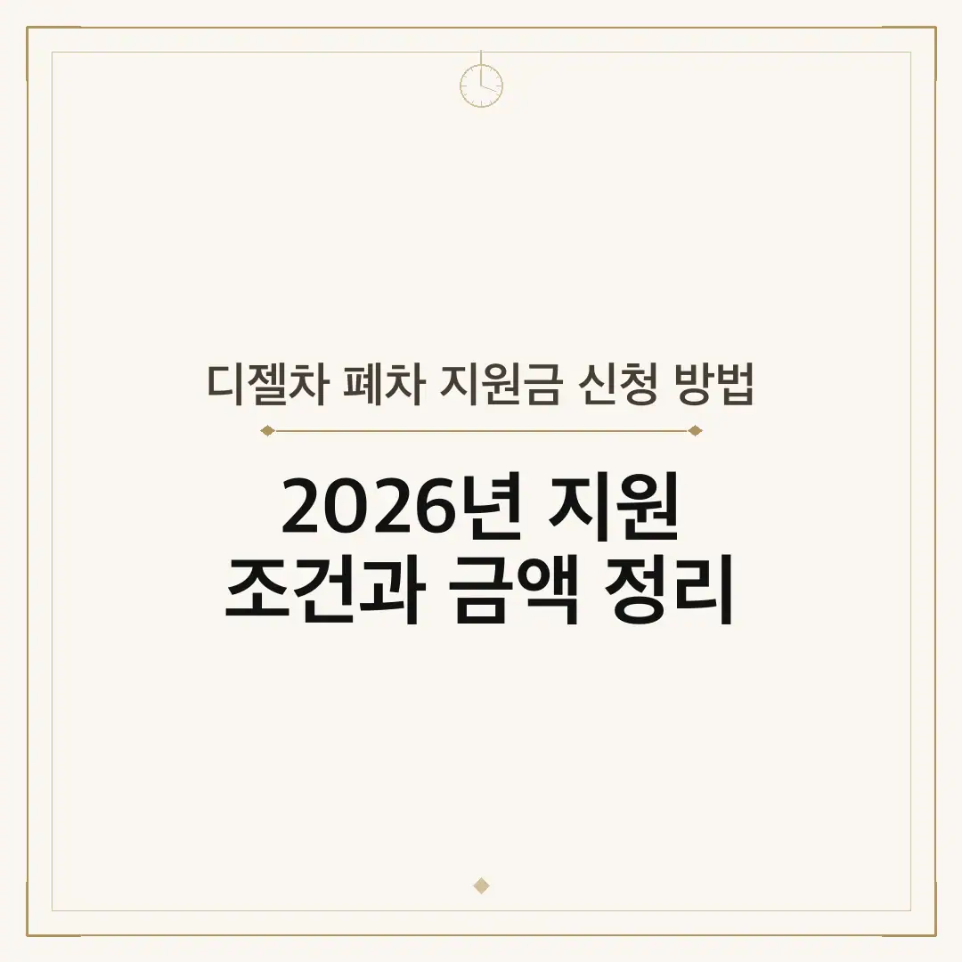 디젤차 폐차 지원금 신청 방법