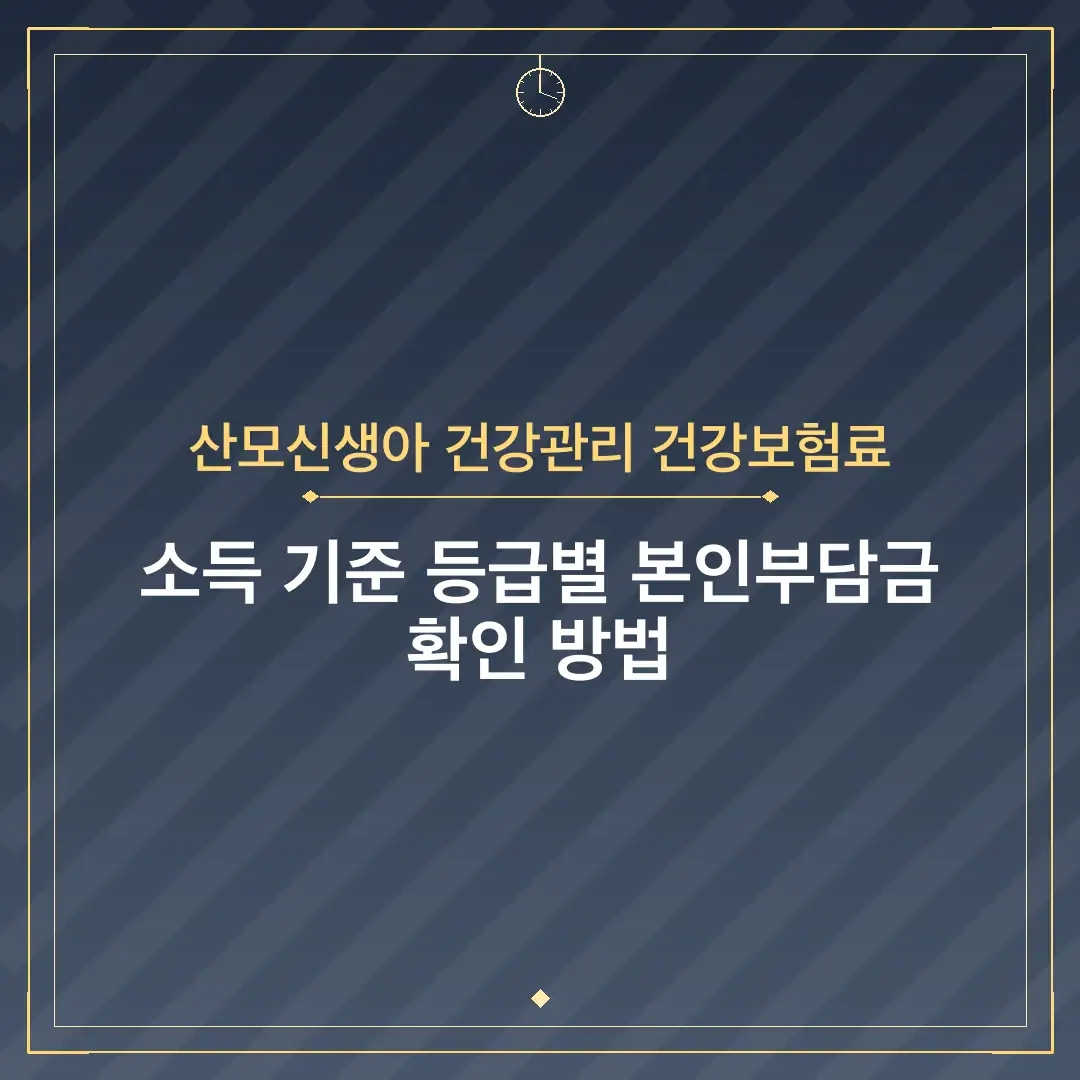 산모신생아 건강관리 건강보험료