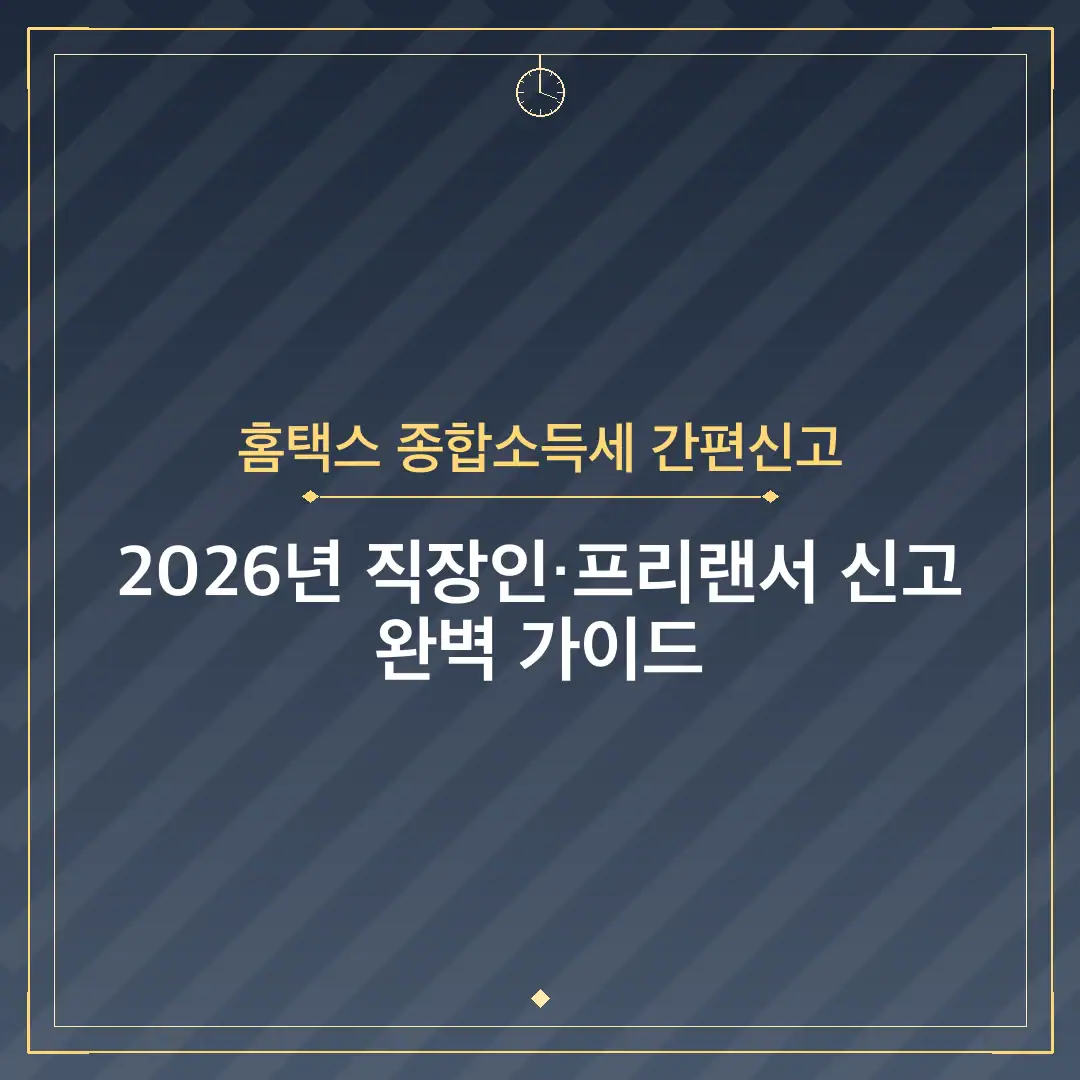 홈택스 종합소득세 간편신고