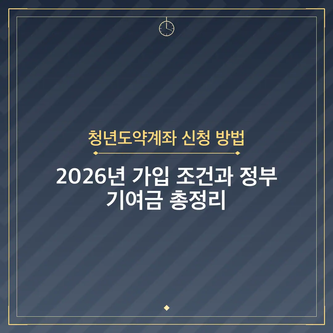 청년도약계좌 신청 방법