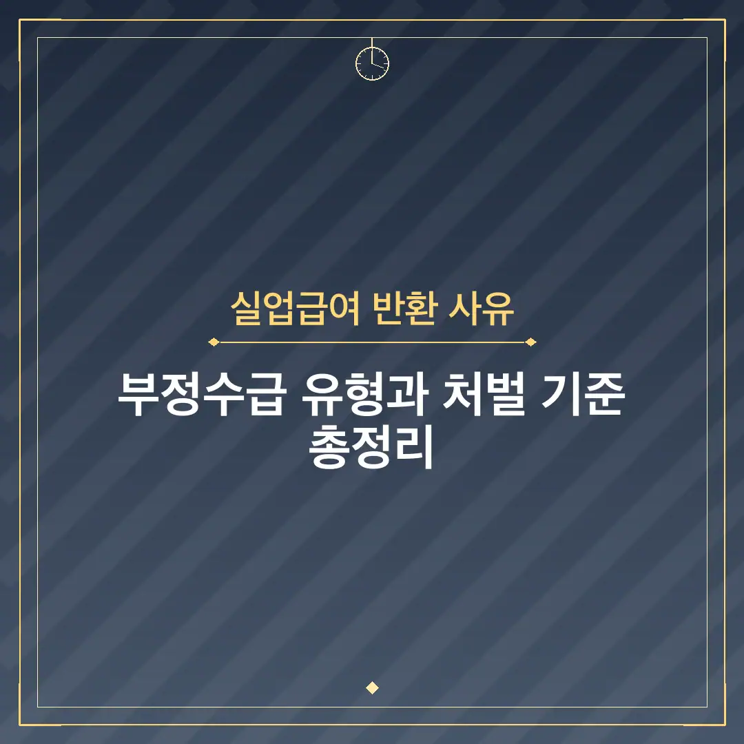 실업급여 반환 사유