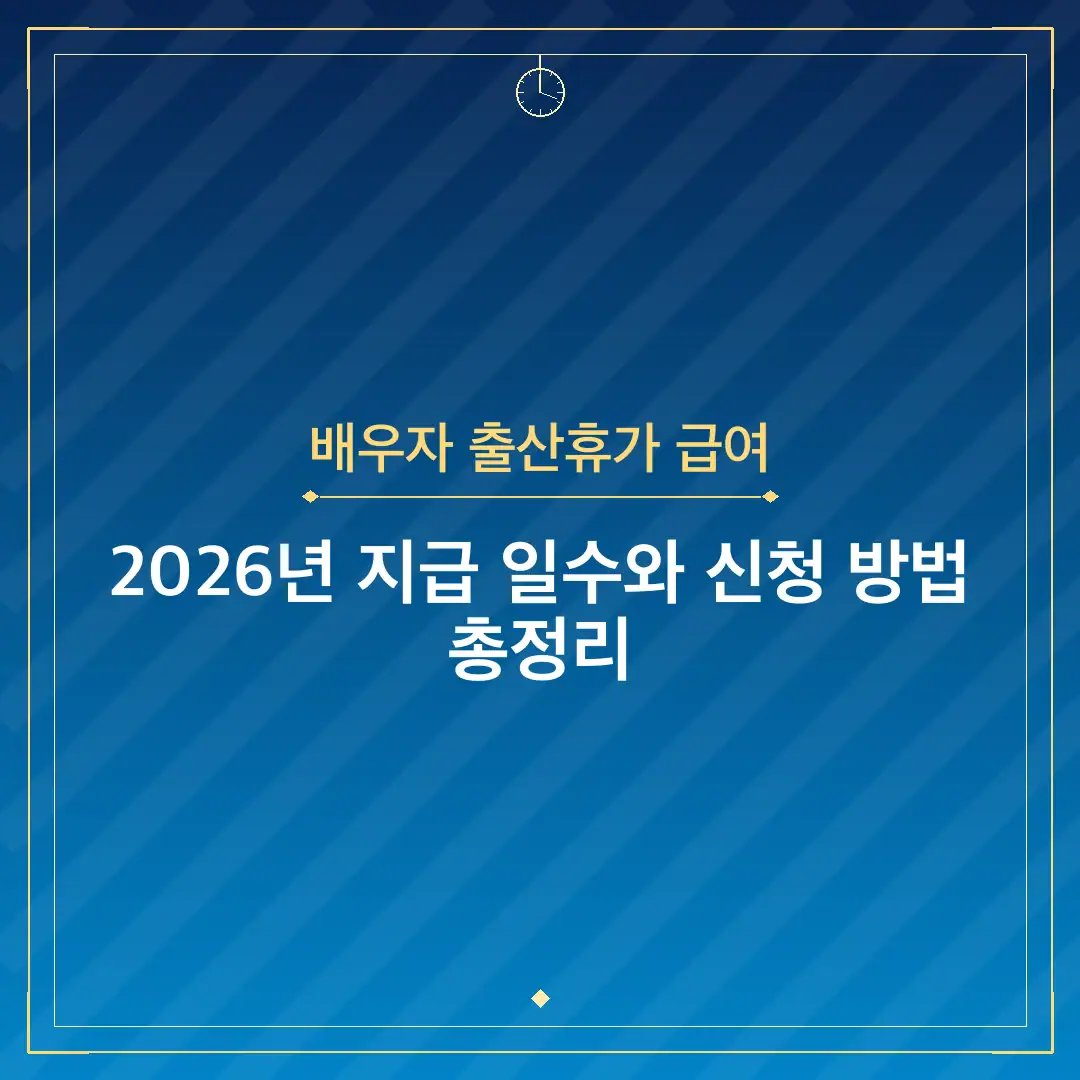 배우자 출산휴가 급여
