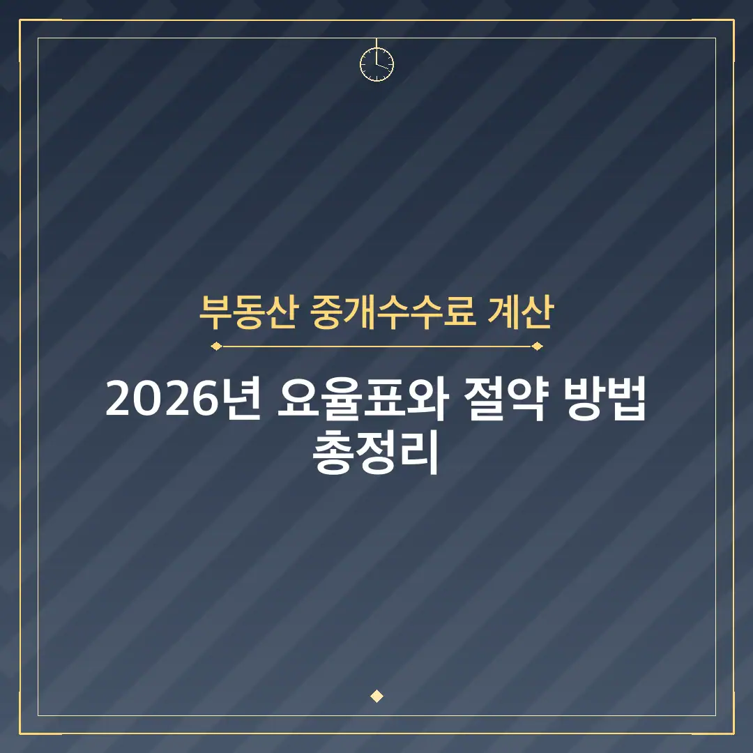 부동산 중개수수료 계산