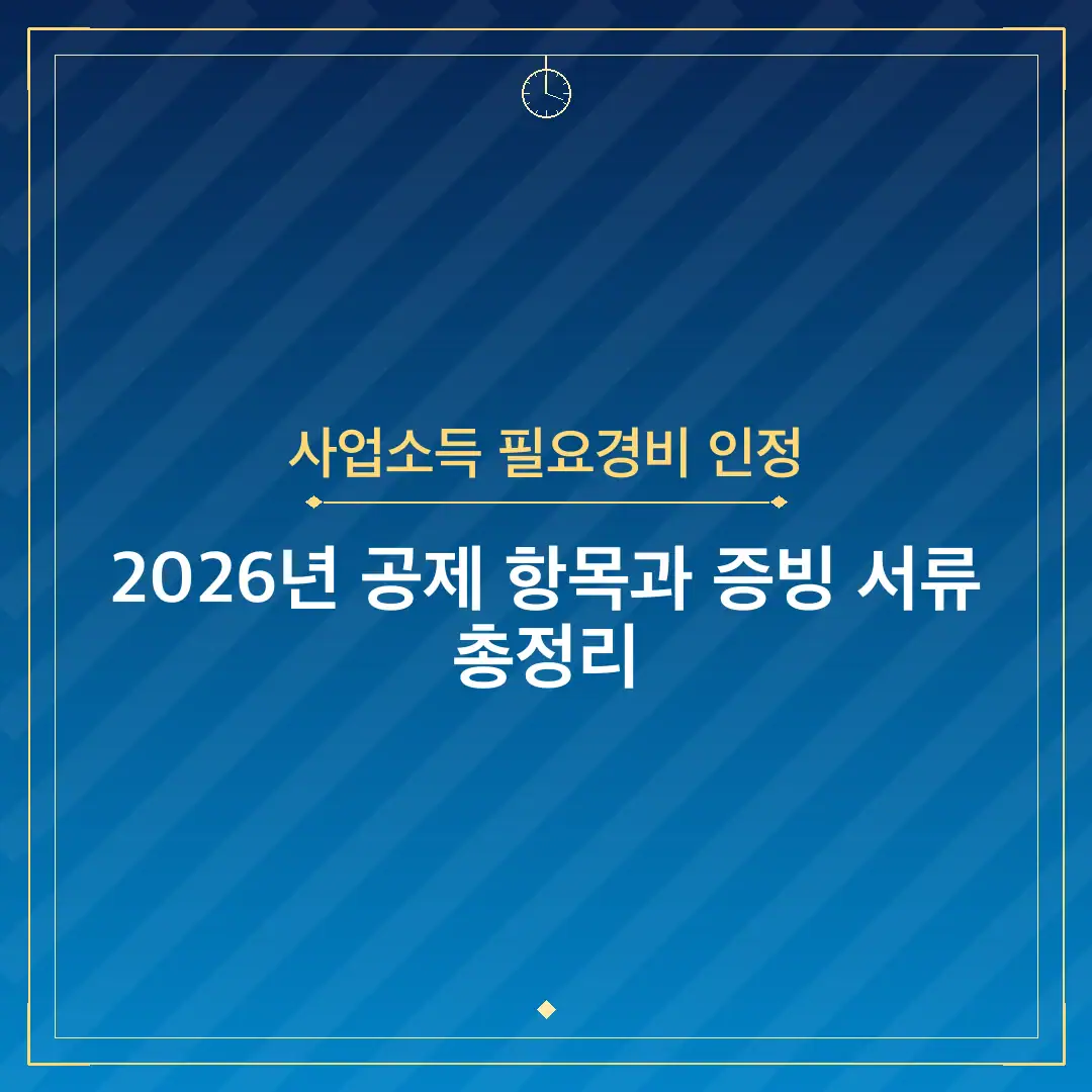 사업소득 필요경비 인정