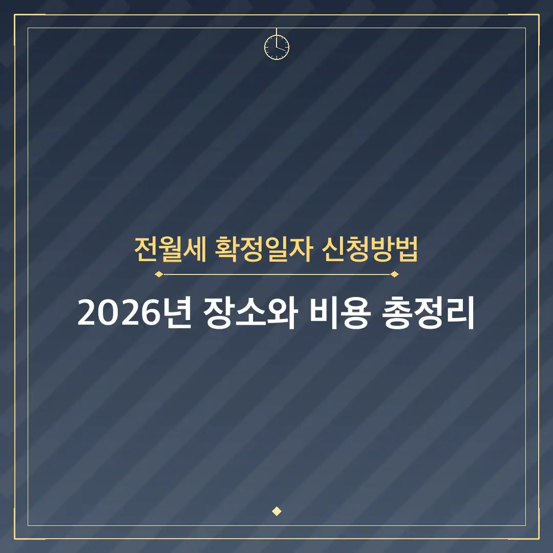 전월세 확정일자 신청방법