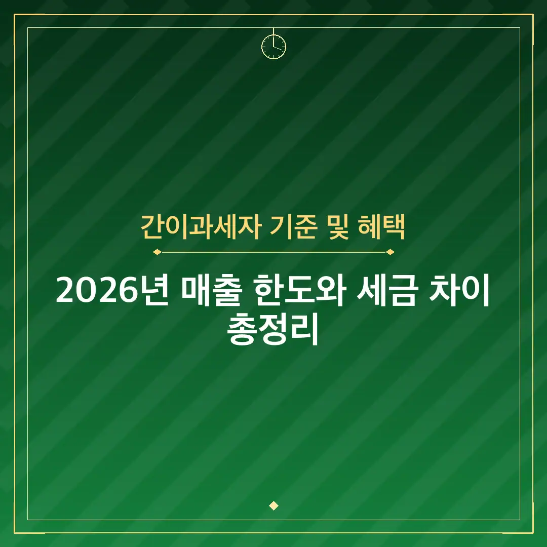 간이과세자 기준 및 혜택